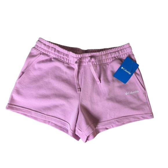 Columbia Women's Shorts Trek French Terry 3" Mid-Rise Pink - NWT - Picture 1 of 13